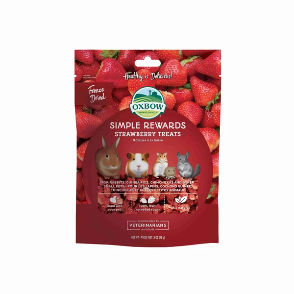 Oxbow Strawberry Treats epres jutalomfalat